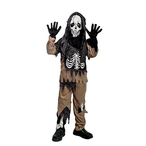 déguisement squelette zombie enfant - 7/9 ans - marron - ptitclown 88358