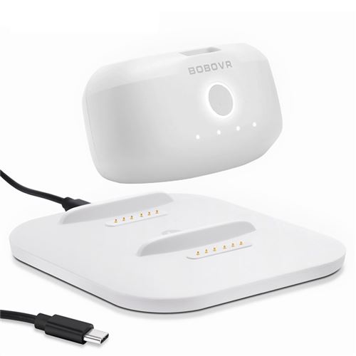 BOBOVR Station de Charge Double pour Batterie B2, Design Ultra Fin, Alimentation magnétique à 2 Batteries B2 en même Temps