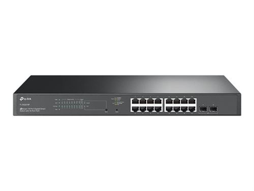 Tp-Link Jetstream Tl-Sg2218P V1.60 - Commutateur - Intelligent - 16 X 10/100/1000 (Poe+) + 2 X Sfp - Montable Sur Rack - Poe+ (150 W)