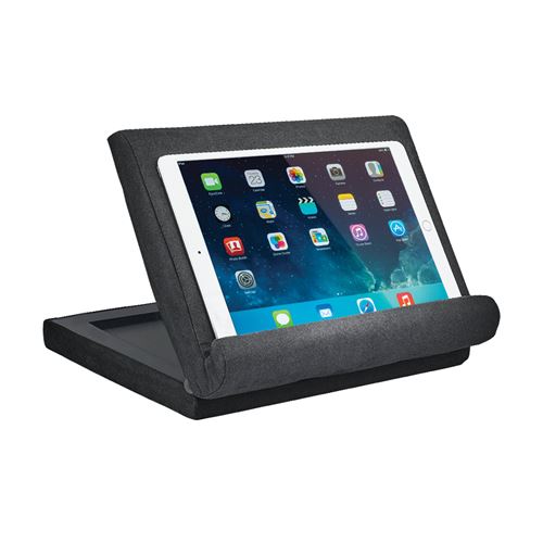Venteo - Support tablette / Livre - PILOW PAD NEW - Support tablette ajustable multi angles - Gris - Adulte - Compatible tablettes
