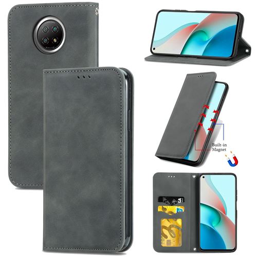 MPFRANCE Housse pour Xiaomi Redmi Note 9 5G Gris [Velours]