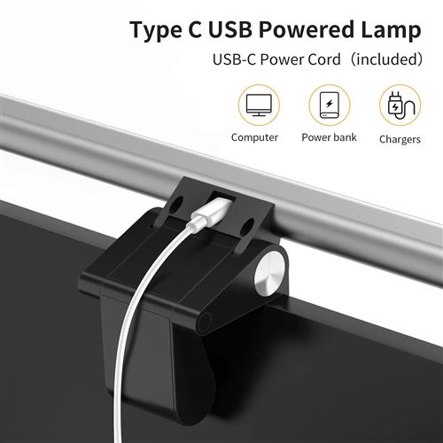 Lampe de Bureau Led intégrée Nomadic pour PC écran fixe - Aluminor - 4,5 W  - Port USB sur