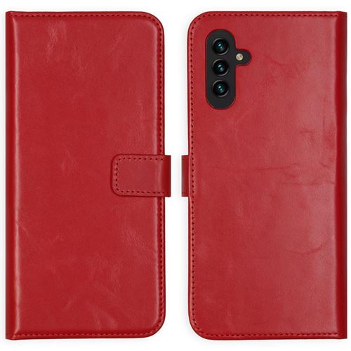 Étui de téléphone portefeuilen cuir véritabSamsung Galaxy A13 (5G) - Rouge Selencia