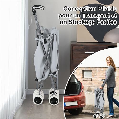 Hriymtd Chariot de Courses Pliable avec roulettes 2 en 1 Sac de Courses Réutilisable en Tissu Hriymtd Chariot de Courses Pliable avec roulettes 2 en 1 Sac de Courses Réutilisable en Tissu