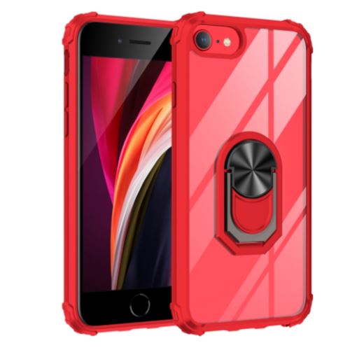 Coque pour iPhone SE3 2022 avec Support Magnétique Frusde pour iPhone 7/8 Tout inclus - Rouge