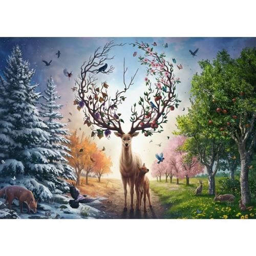 Puzzle 1000Pieces, Cerf Fantastique, Adultes&Enfants Des 14Ans, Puzzle De Qualité Supérieure, 12001088, Edition 50 Ans, Ravensburger