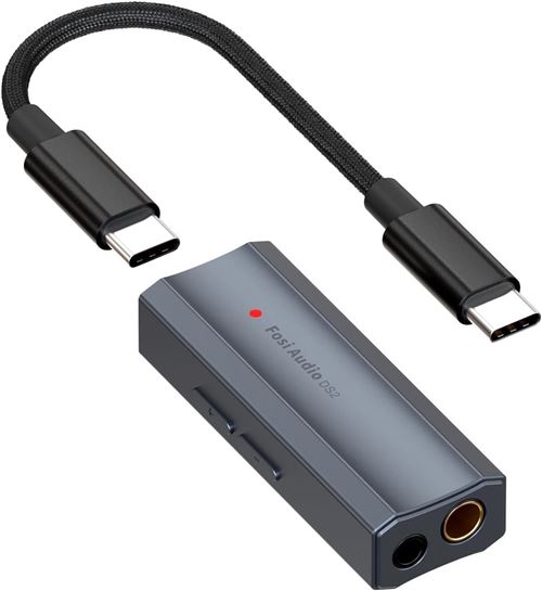 Fosi Audio DS2 USB C à AUX Amplificateur de Casque DAC Dongle 3,5 mm Adaptateur Audio Haute Résolution CS43131