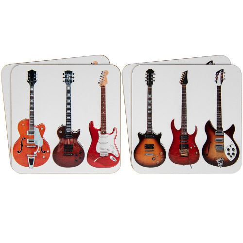 Ensemble de quatre sous-verres de guitare