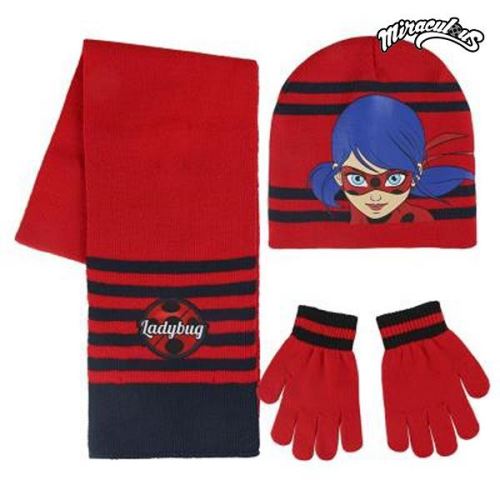Bonnet, écharpe et gants Lady Bug 189