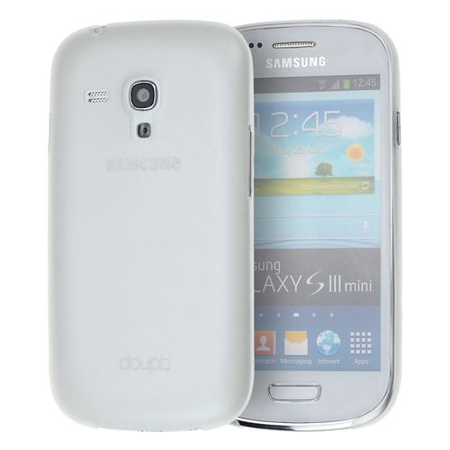 doupi UltraSlim Coque pour Samsung Galaxy S3 mini, fin mat ultra mince et ultra léger Bumper Cover Housse de Protection, blanc