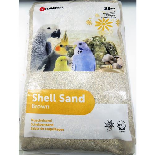 Sable coquilles d'huîtres brun krusta. 25 kg. pour oiseaux - Flamingo Pet Products - FL-100207