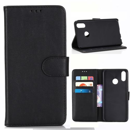 Etui en PU crazy horse vintage stand noir pour votre Huawei Nova Lite 3