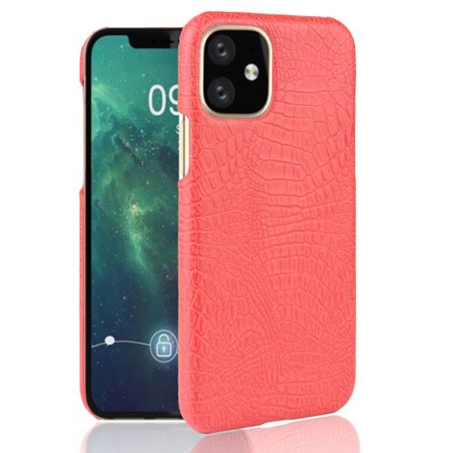 Etui en PU crocodile dur rouge pour votre Apple iPhone 6.5 pouces (2019)