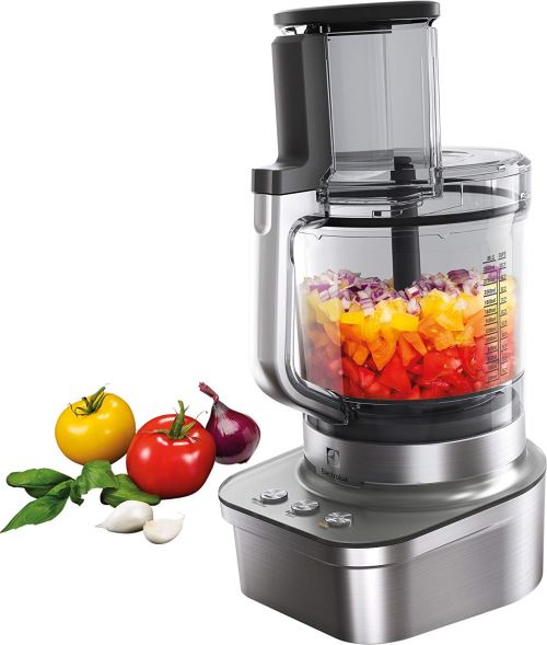 Electrolux efp9400 Robot de cuisine Masterpiece, technologie powertilt, 3 lames en titane, Carafe de 2 litres, 1200 W, gris
