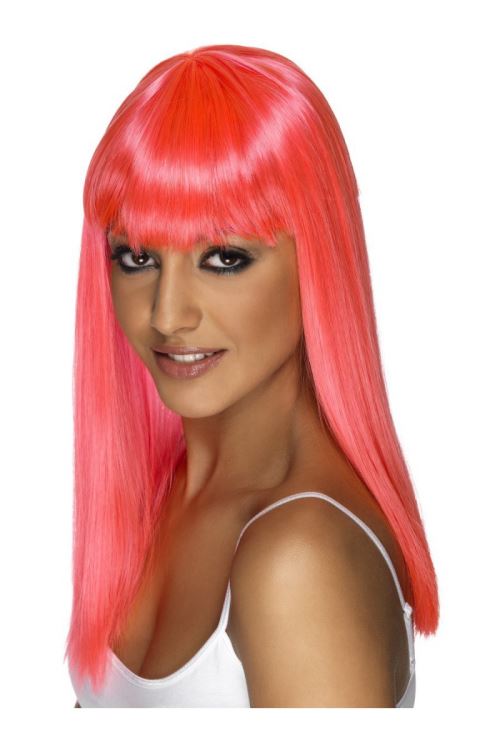 Perruque glamourama neon rose