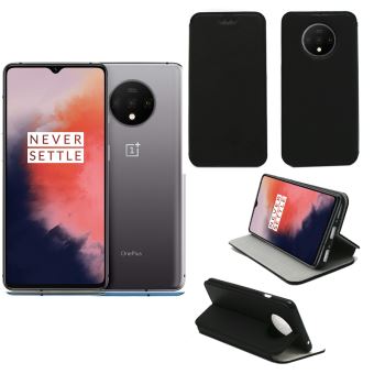 Étui Portefeuille Pour OnePlus 7T Pro - Simili-cuir Marron - Neuf Avec Fermeture Pression