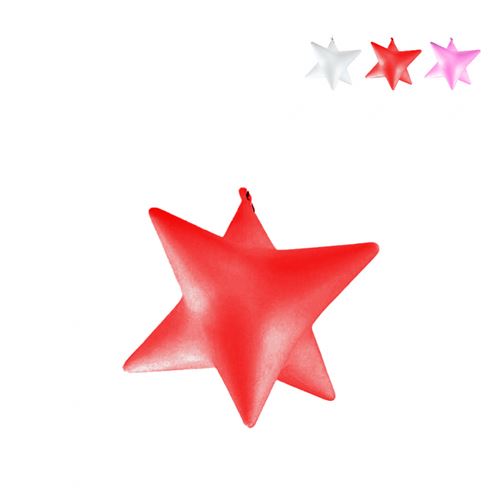 Plafonnier suspendu en forme d'étoile design contemporain Slide Sirio, Couleur: Rouge