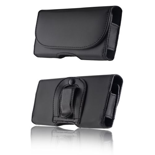 Housse Eco Cuir Noir Clip Ceinture Pour HUAWEI - NOKIA - WIKO - XIAOMI