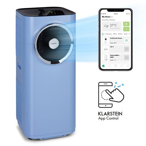 Climatiseur Mobile Klarstein Kraftwerk Smart 12K 3-En-1 12000 Btu Contrôle Par Appli Télécommande