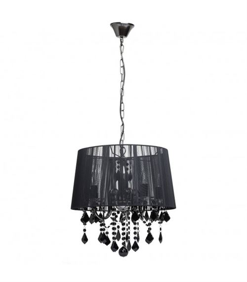 Chandelier chromé Elegance 5 ampoules 108 Cm