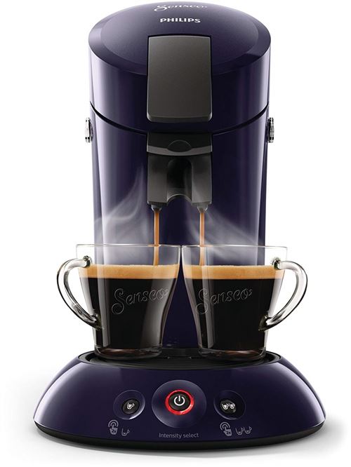 Philips Machine à café Senseo New Original, Crema Plus, intensité du café Choix, noir bleu foncé