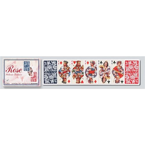 PUZZLES ET JEUX Coffret de 2 jeux de cartes ROSE Multicolore