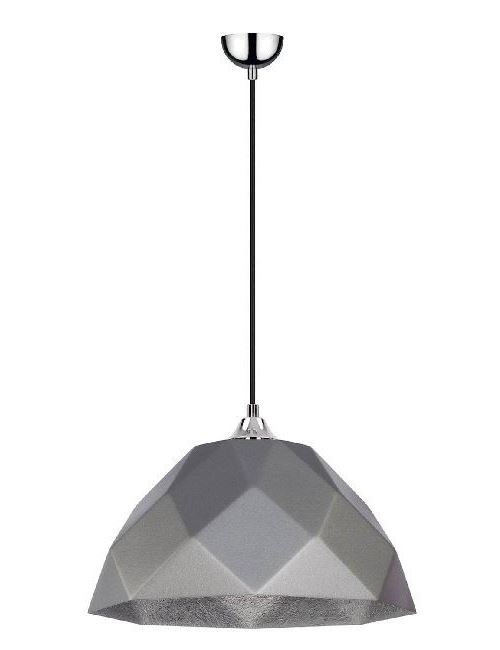 Homemania Lampe de suspension Rich - Chrome, Noir, Argent - 35 x 35 x 95 cm - 1 x E27, 60W