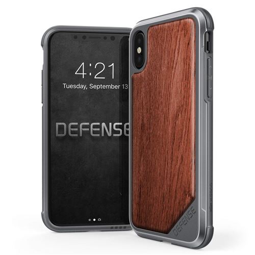 X-doria Étui De Protection Pour Iphone X En Bois De Rose
