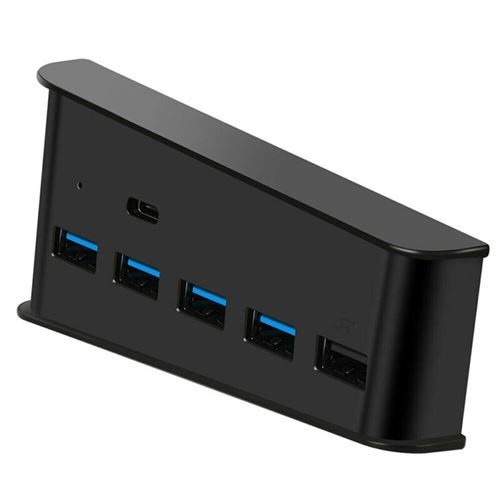 Extend USB Hub 5 Ports Pour Sony PS5 PS4 Pro Noir 