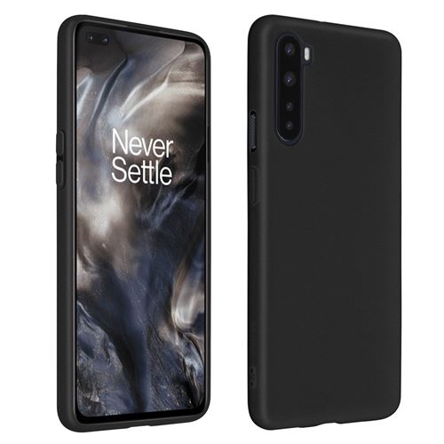 Avizar Coque pour OnePlus Nord Silicone Gel Flexible Ultra-fine et Légère Noir