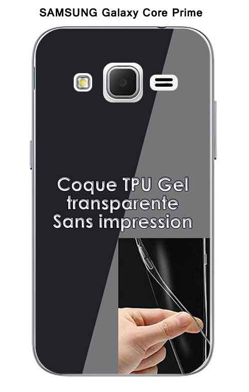 Onozo - Coque Samsung Galaxy Core Prime SM G360 Transparente (TPU Gel souple)