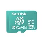 Carte mémoire microSDXC UHS-I SanDisk 512 Go pour Nintendo Switch Vert et blanc