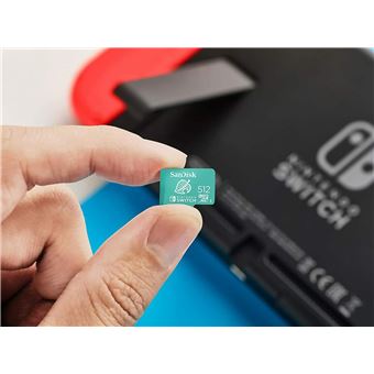 Carte mémoire microSDXC UHS-I SanDisk 512 Go pour Nintendo Switch Vert et blanc
