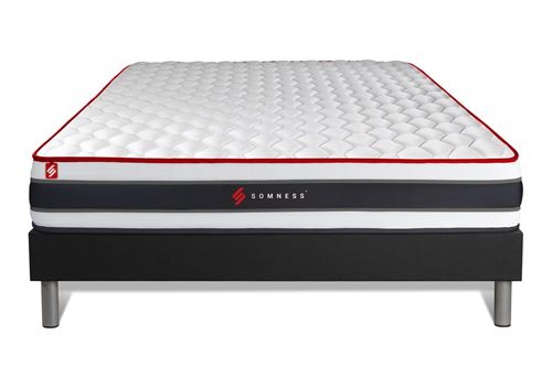 Somness Ensemble sommier + matelas ENERGY ressorts ensaches et memoire de forme 140x200