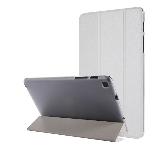 Générique Blanc Etui En Pu Tri-Fold En Soie Avec Support Pour Votre Samsung Galaxy Tab A 8.0 (2019) - Image 1