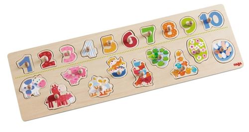 Haba - Inlegpuzzel - Beestachtig telplezier - 20st.