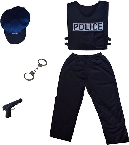 Déguisement enfant Cesar Policier 3-5 ans Noir