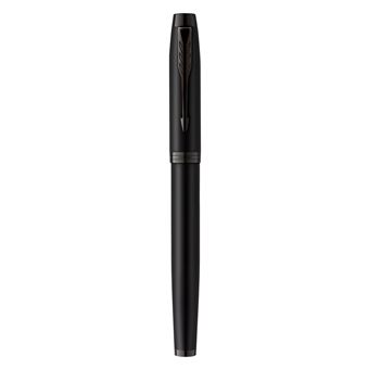 PARKER IM Monochrome Stylo Roller, Noir Mat, Recharge noire pointe fine, Coffret cadeau