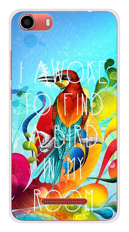 Coque en silicone imprimée compatible Wiko Lenny 2 Mocking bird