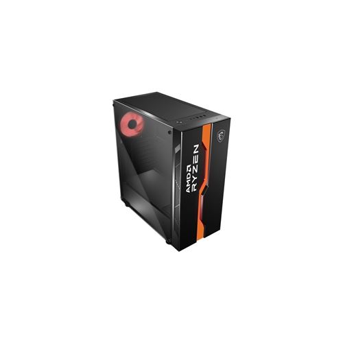 MSI MAG VAMPIRIC 011C Boîtier PC (1 x USB 3.2 Gen 1 + 2 x USB 2.0, HD Audio/Mic, 1 x 120 mm RGB LED Fan Inclus, Mid-Tower)