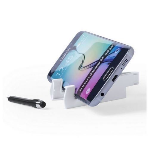 Support pour Mobiles + Stylo avec Stylet Tactile 145267 - Blanc
