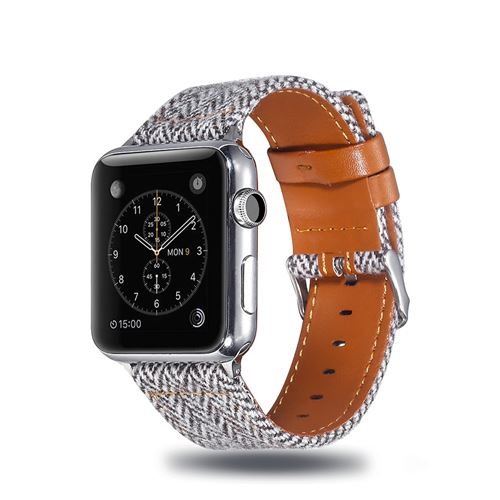 Bracelet en PU tissu 015 pour votre Apple Watch Series 4 44mm/Series 3/2/1 42mm