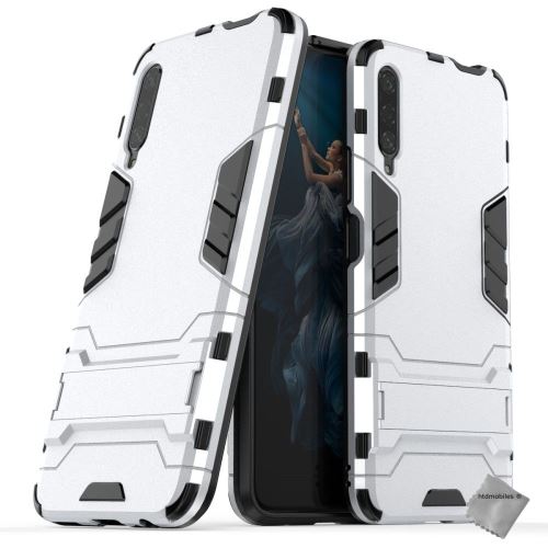 Housse etui coque rigide anti choc pour Huawei Honor 9X avec verre trempe - ARGENT
