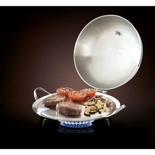 Mastrad F63580 - Combo Oplancha Avec Couvercles - O 32 Cm - Inox - Induction