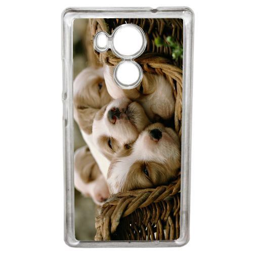 Coque panier a chiots compatible huawei mate 8 transparent