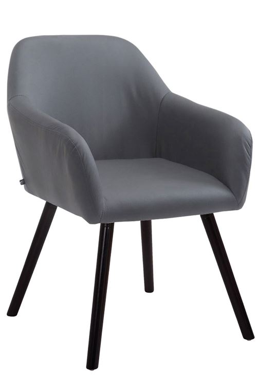 Chaise Visiteur Achat V2 similicuir , Gris/Café