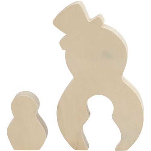 Creotime 2en1 Figures bonhomme de neige 7,7+20 cm x 5,3+11,3 cm x 2 cm
