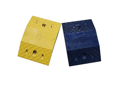 2 ralentisseurs noir et jaune 250 mm VISO - 250 x 400 x 70 mm - 5 à 10 km/h - SPEED70