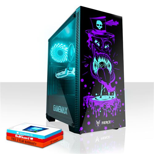 Fierce GOBBLER RGB/RVB PC Gamer - Vite 6 x 4.5GHz Hex-Core Intel Core i7 8700K, Refroidisseur liquide, 240Go SSD, 1To HDD, 16Go 2666MHz DDR4 RAM, NVIDIA GeForce GTX 1080 Ti 11Go, Windows 10 870901