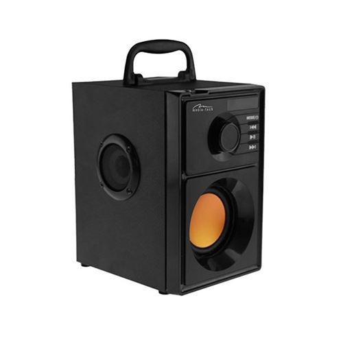 Mediatech Boombox BT Enceintes portables stéréo 15 W rectangulaire Sans fil et filaire, batterie, USB, 80-20 000 Hz, Bluetooth, universelles Noir